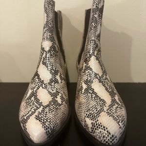 Animal print ankle boot